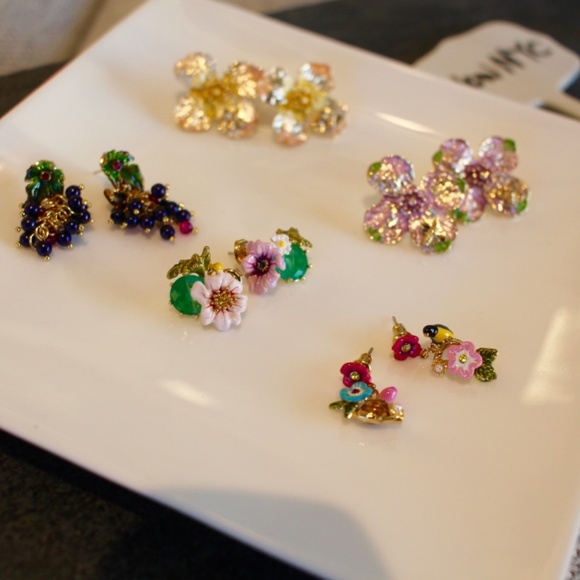 New 925 flower clover leaf flower studs earrings - Picture 7 of 7